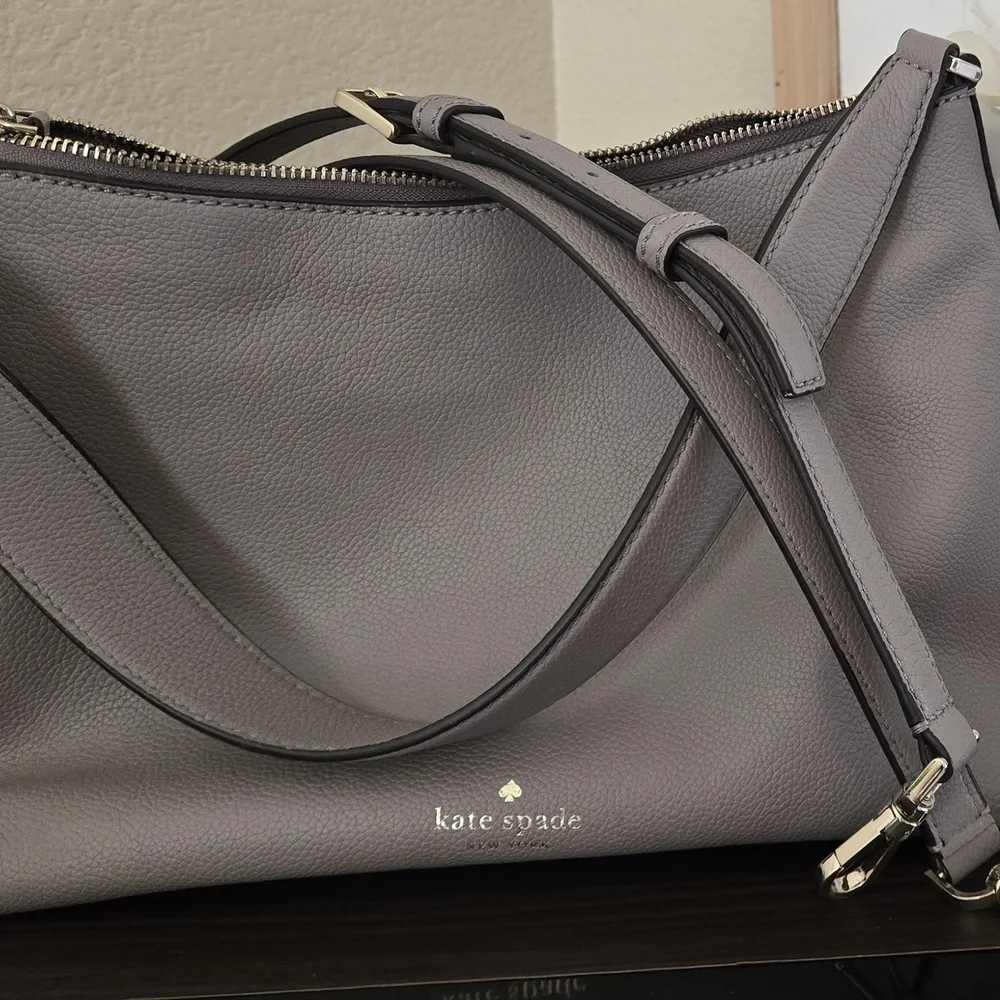 KATE SPADE Perkins Street Celena CITYSCAPE Gray With Changeable Straps NWOT. - Picture 8 of 10
